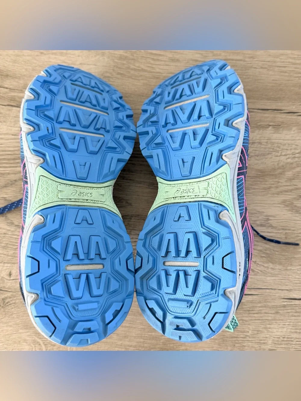 Asics Gel Venture 7 Blue Pink Running Shoes Athletic Sneakers Lace Up Womens 7.5